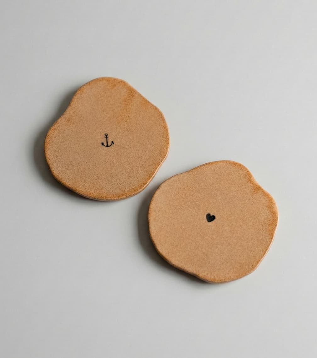 Sottobicchieri Cuore e Ancora 01